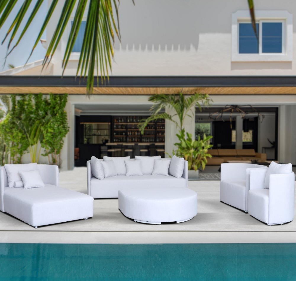 Luxury outdoor upholstered sofa set