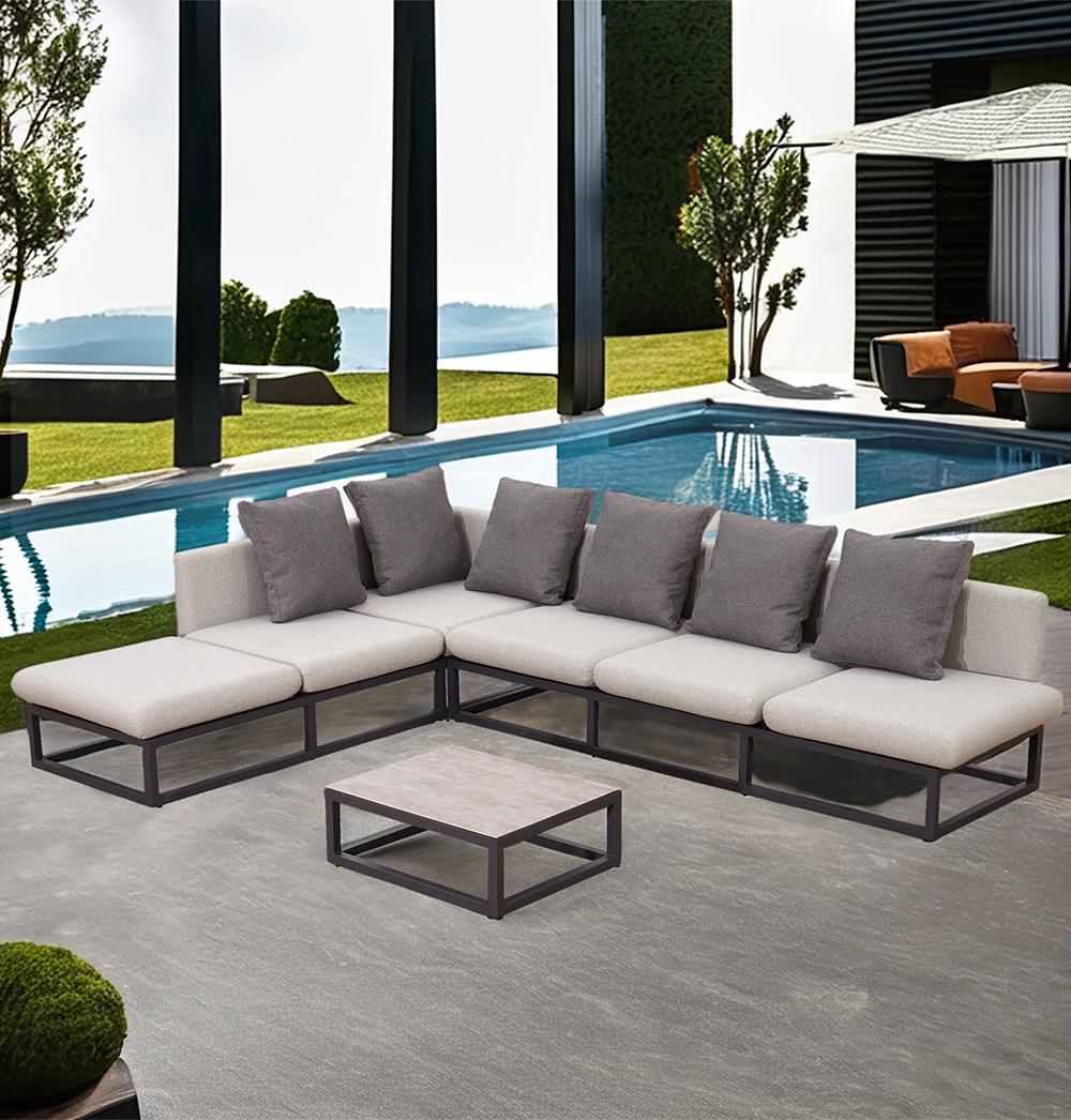 outdoor upholstered sofa