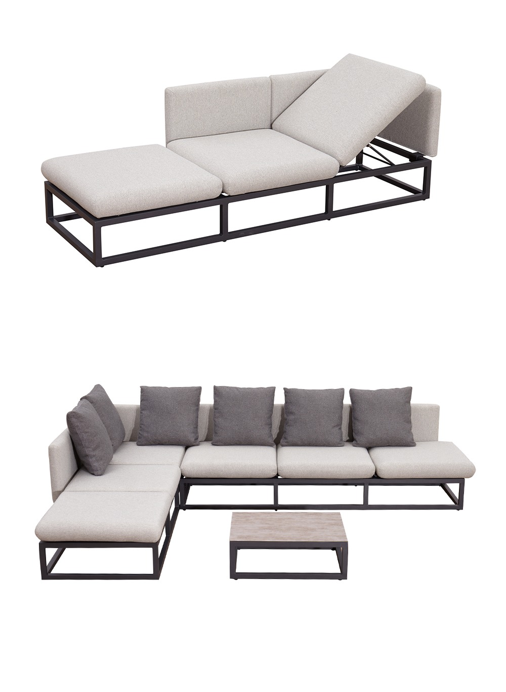 outdoor upholstered sofa
