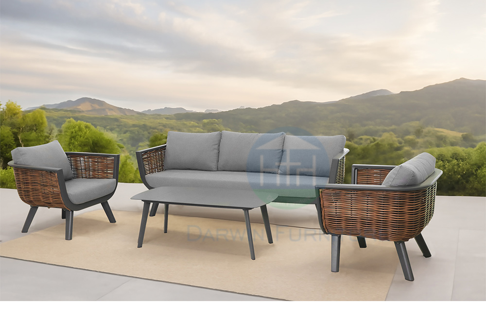 outdoor PE rattan sofas set