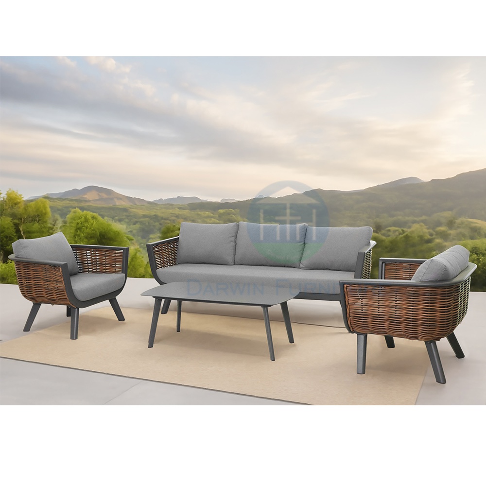Foshan Leisure Outdoor Wicker Sofa Set