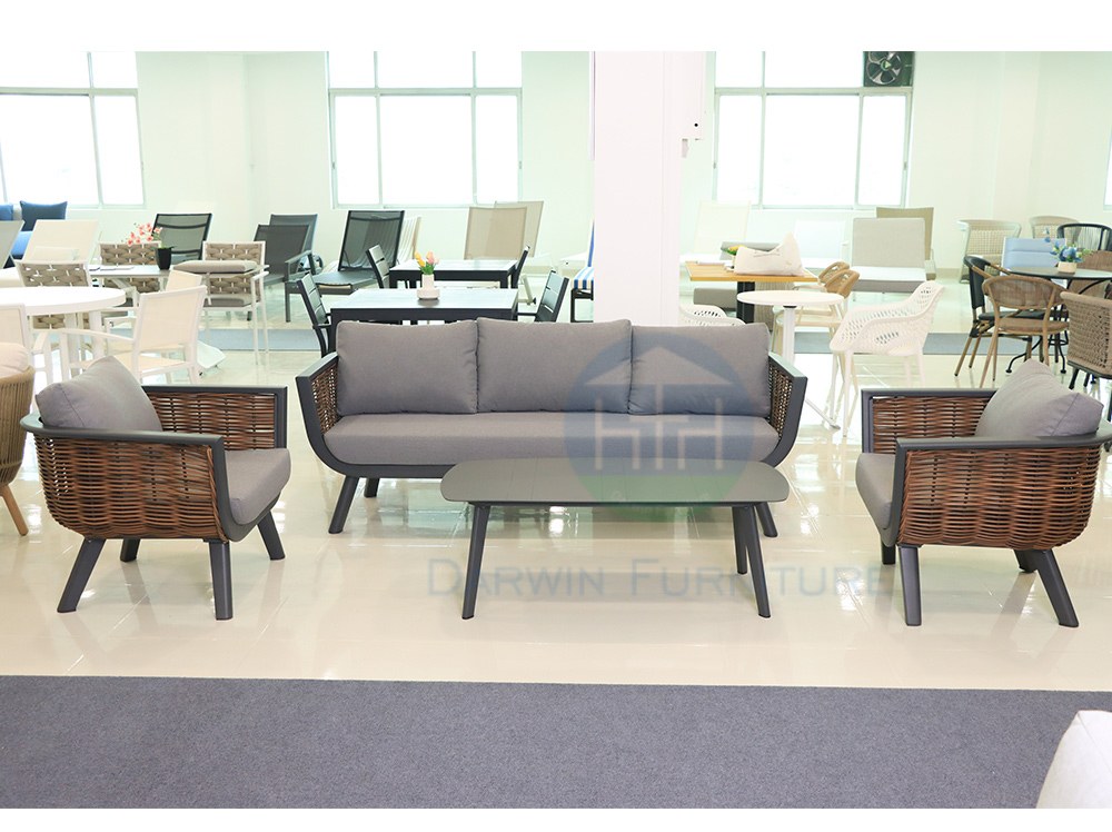 outdoor wicker sofa set