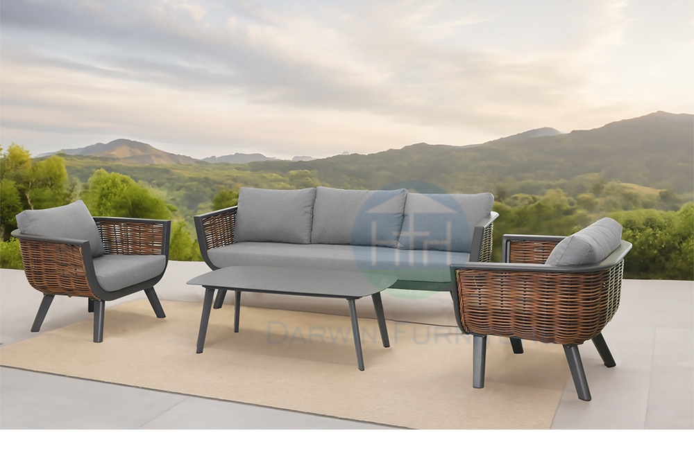 outdoor wicker sofa set