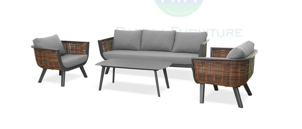 outdoor wicker sofa set