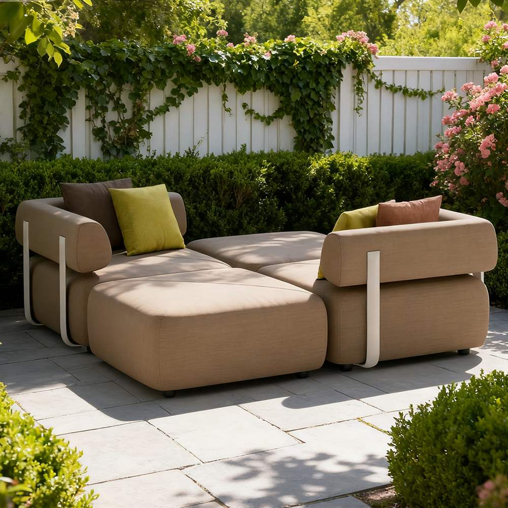 Luxury Garden Upholstered Sofa Set