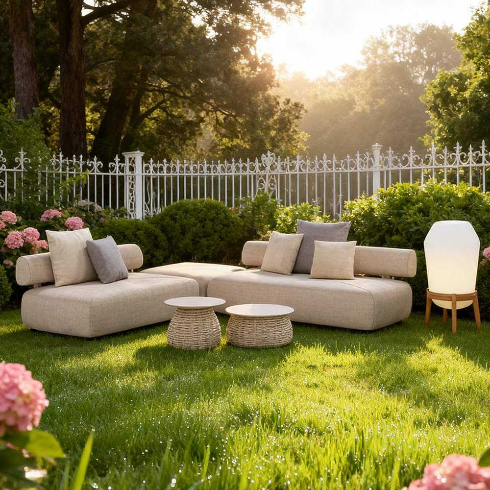 Luxury Garden Upholstered Sofa Set