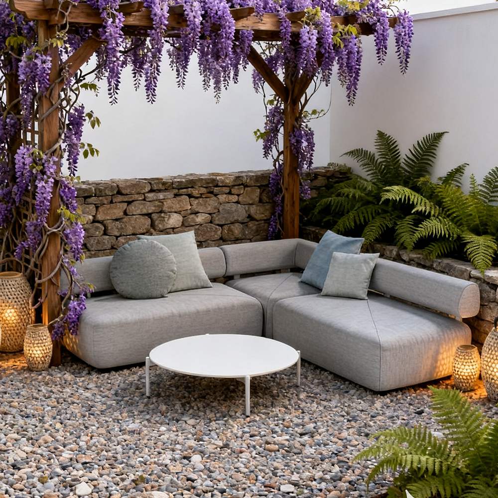 Luxury Garden Upholstered Sofa Set