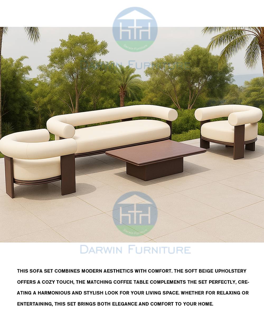 outdoor upholstered sofa