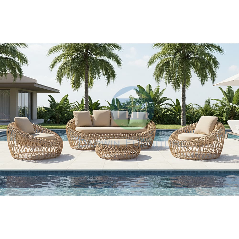 Foshan Outdoor Leisure Rattan Sofa
