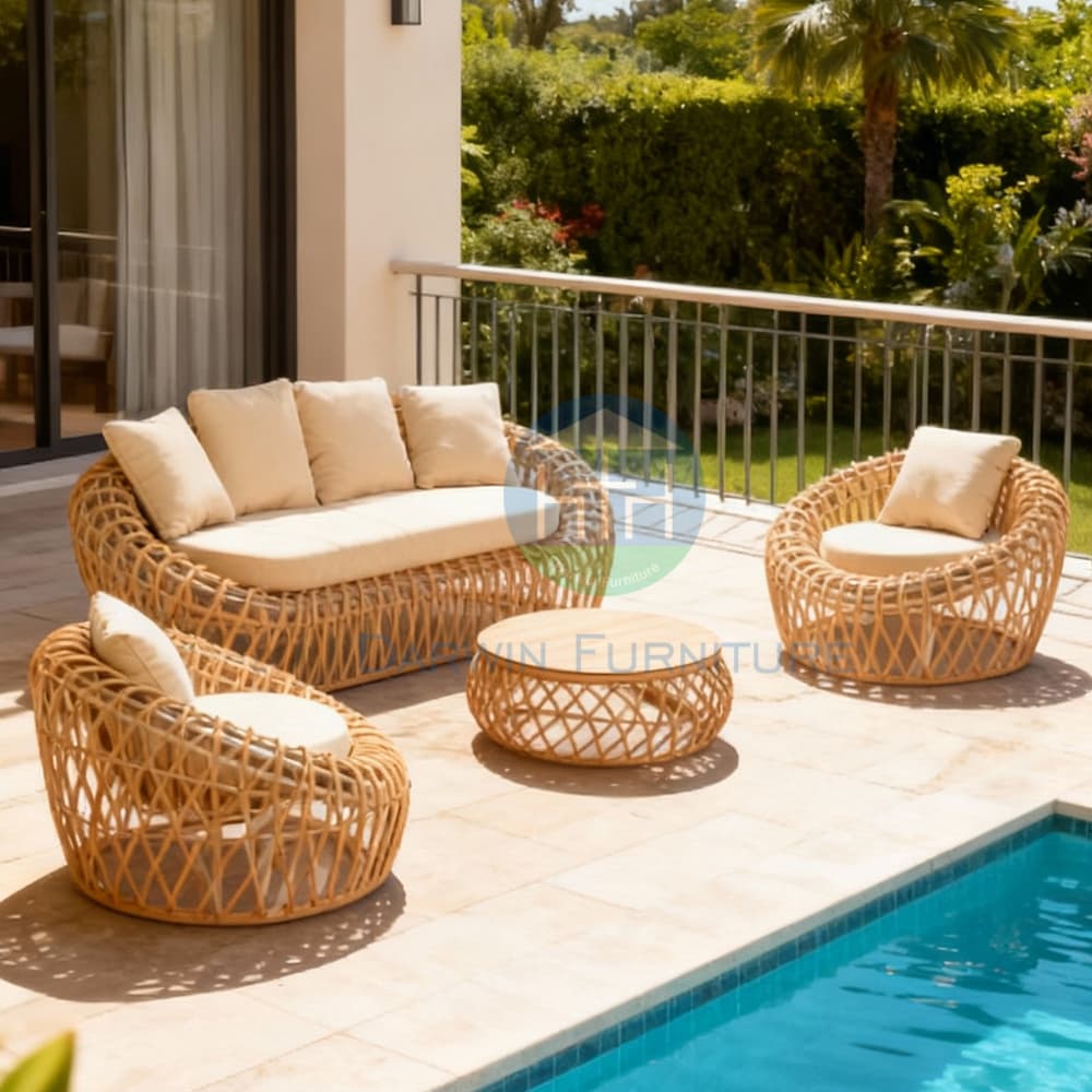 Foshan Outdoor Leisure Rattan Sofa