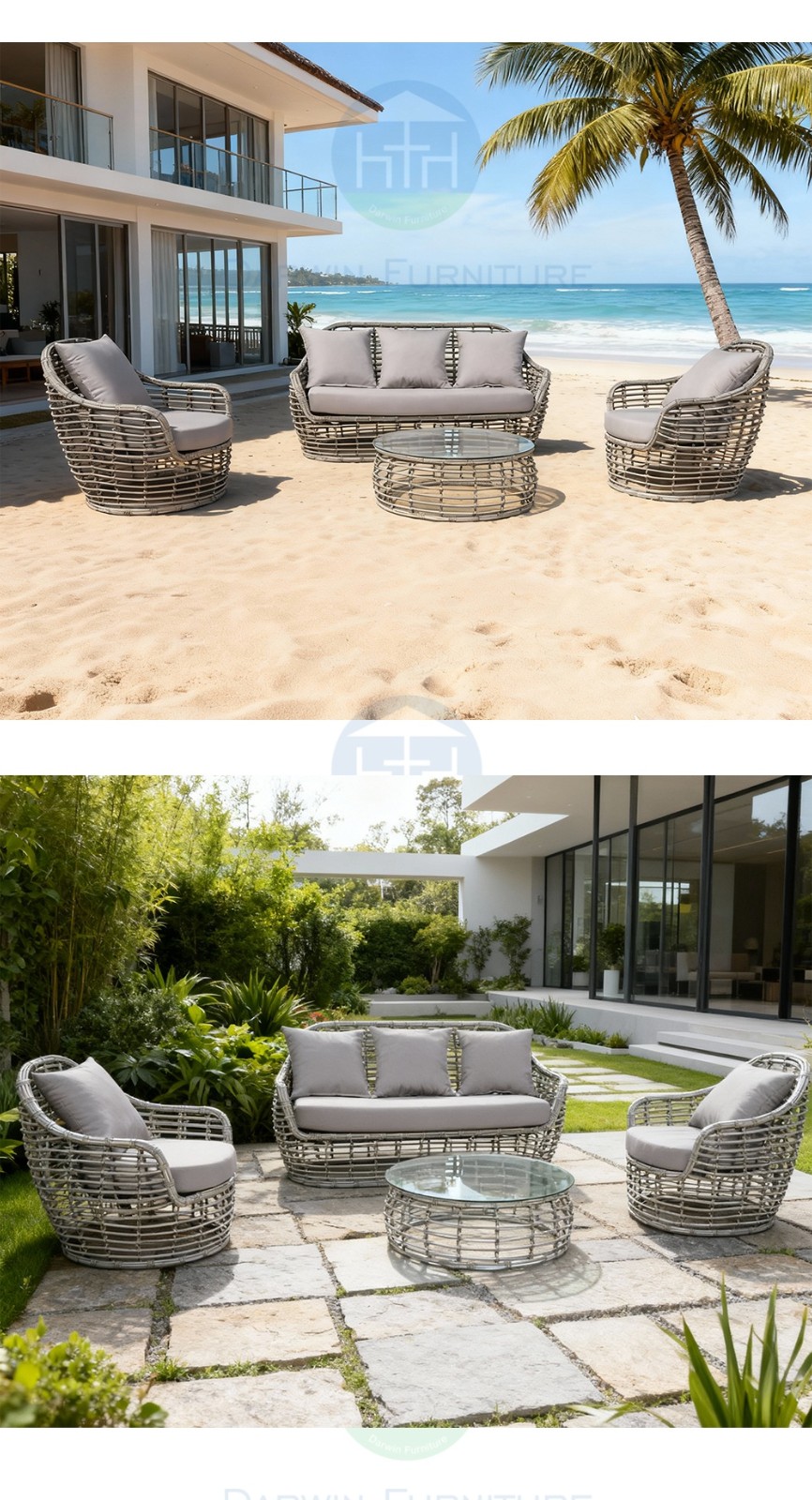rattan sofa