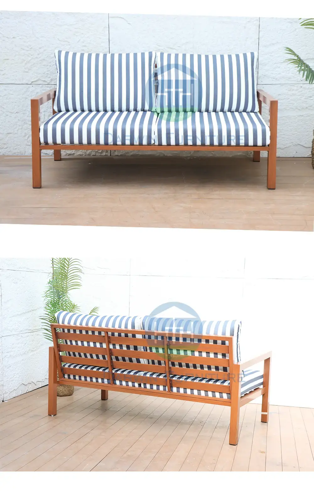 china aluminium garden sofa supplier