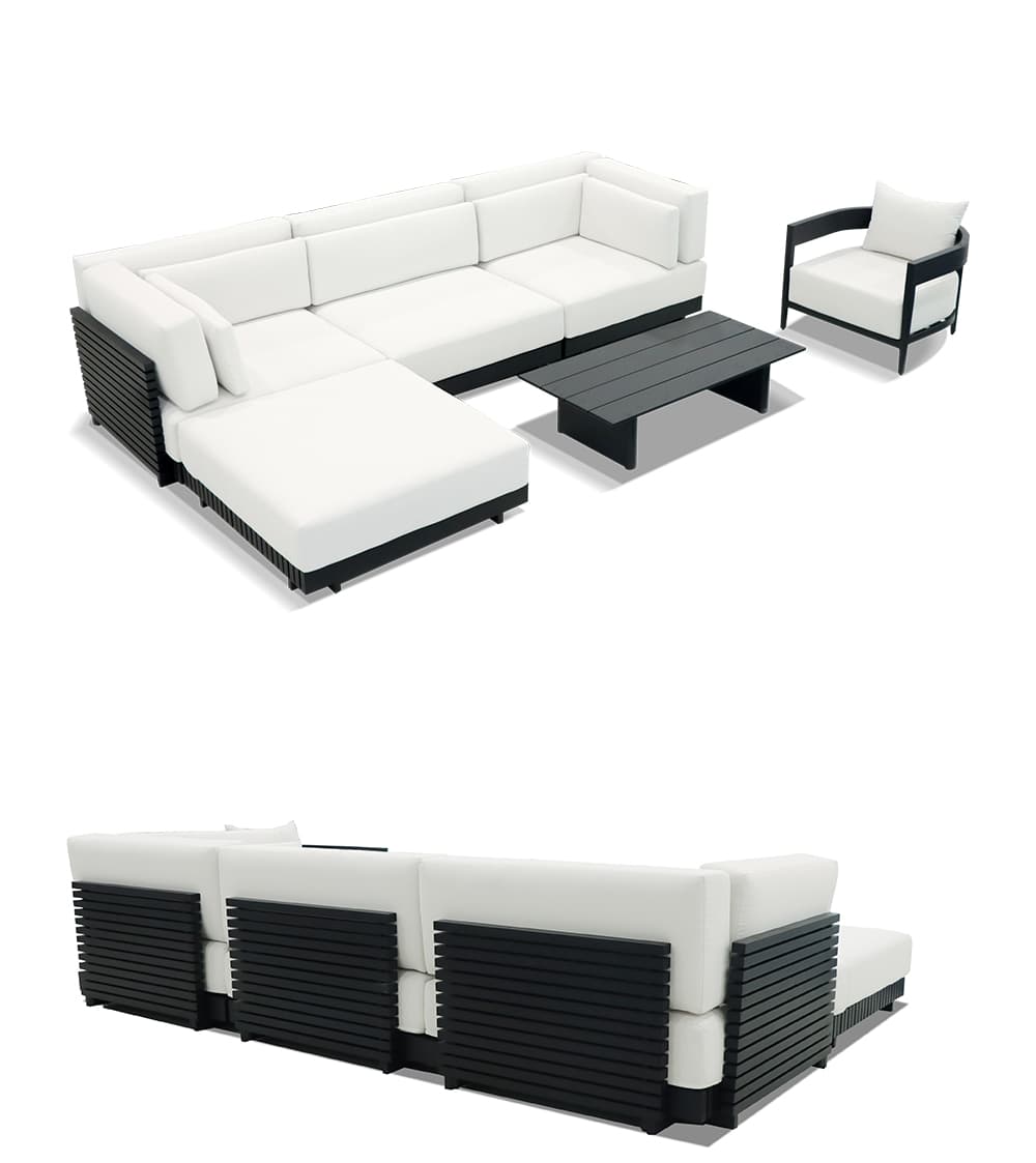 Outdoor L-shaped Sofa Set