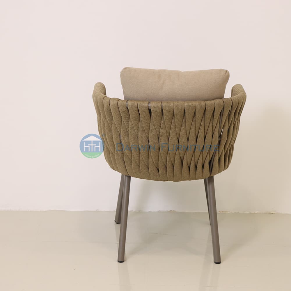 Brown Woven Outdoor Dining Chair