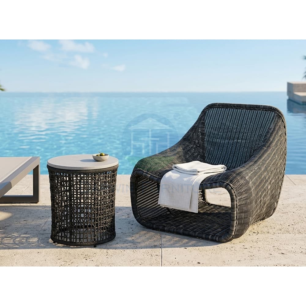 Unique Wicker Lounge Chair Set