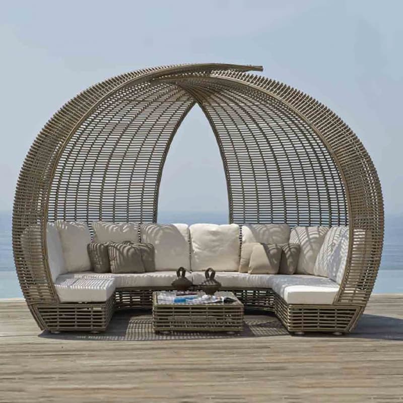 Luxury Resort Pool PE Rattan Daybed