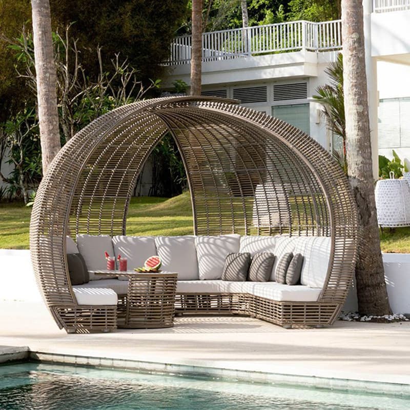 Luxury Resort Pool PE Rattan Daybed