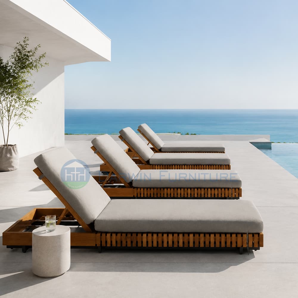 Premium Teak Wood Sun Lounger