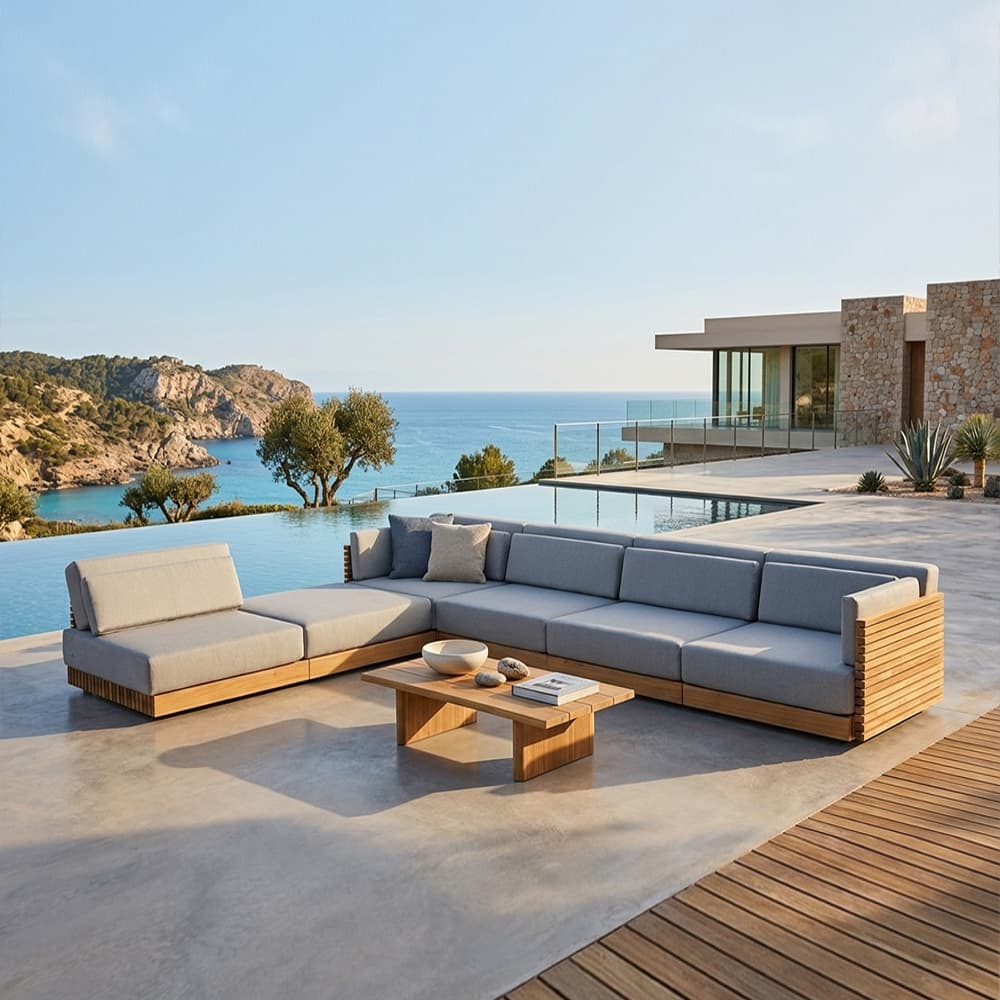 Teak Wood Modular Outdoor Sofa Set