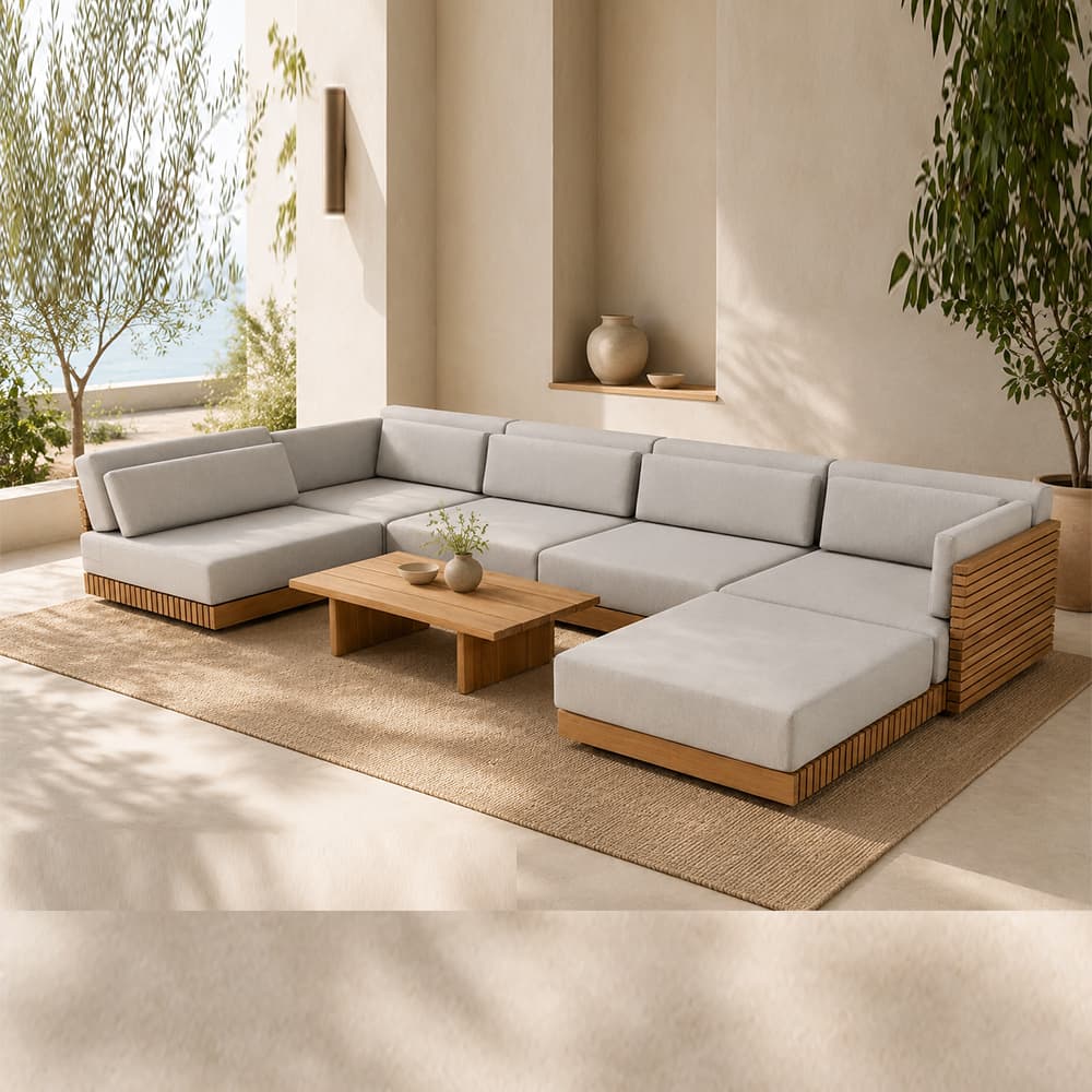 Teak Wood Modular Outdoor Sofa Set