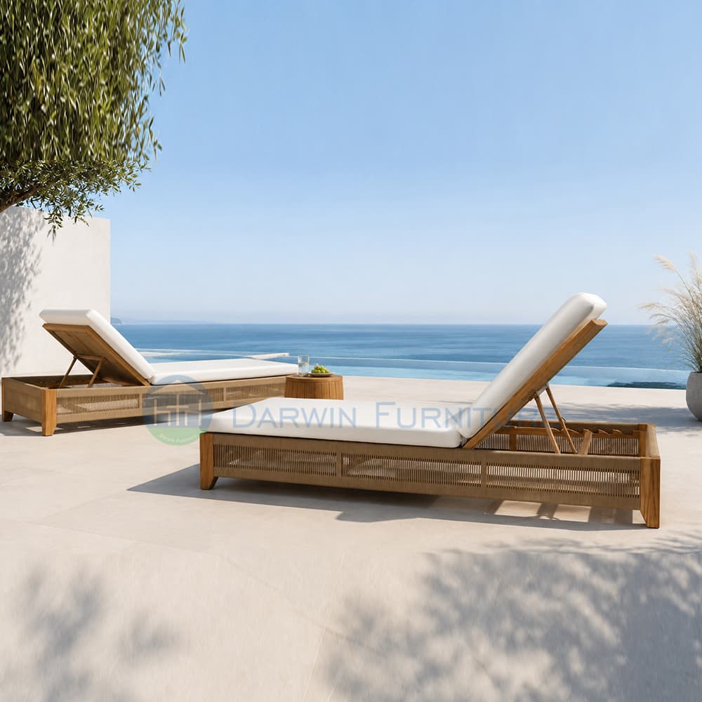 Luxury Resort Wooden Pool Daybed