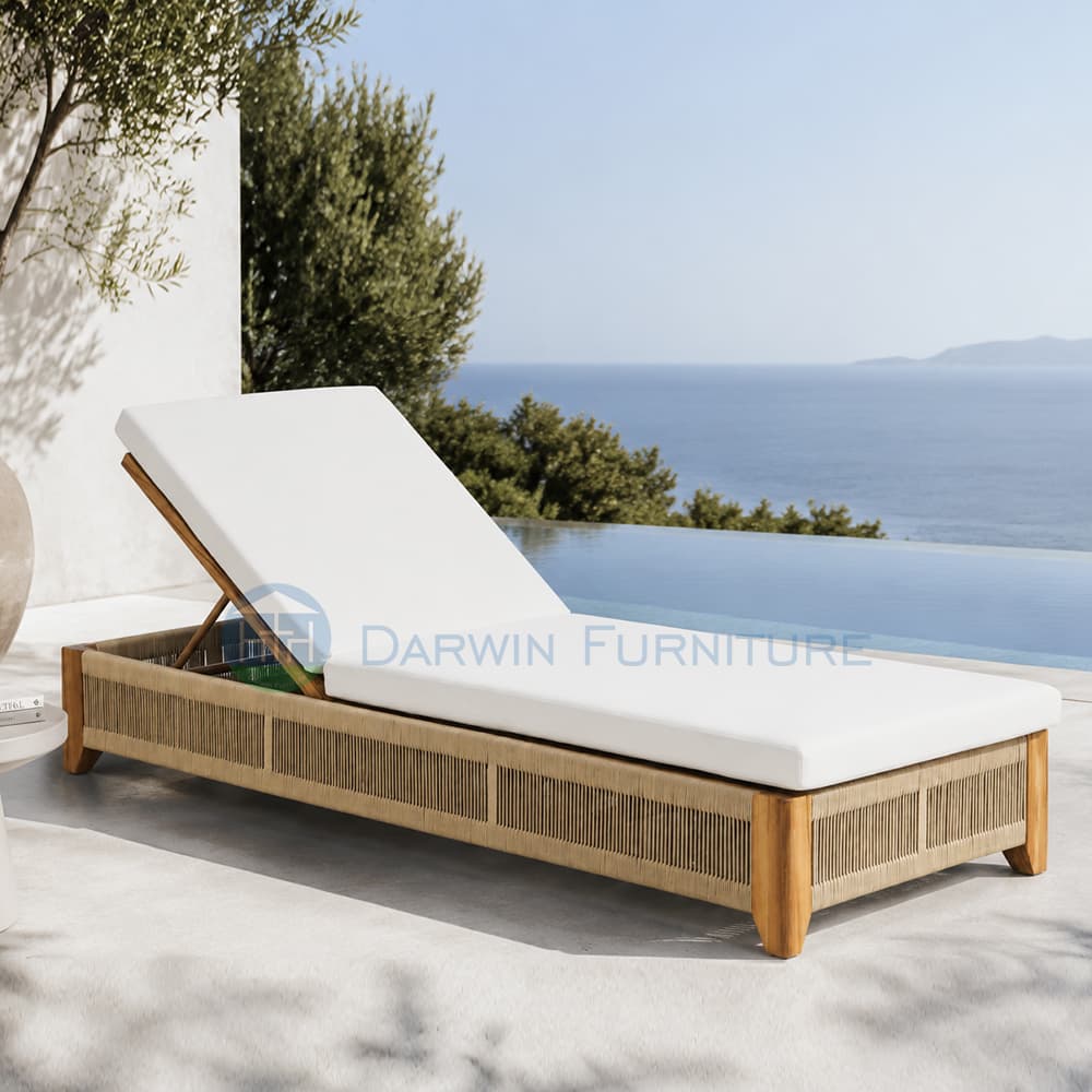 Luxury Resort Wooden Pool Daybed