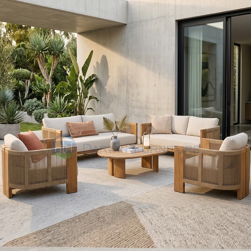 Foshan Solid Wood Outdoor Sofa Set Supplier