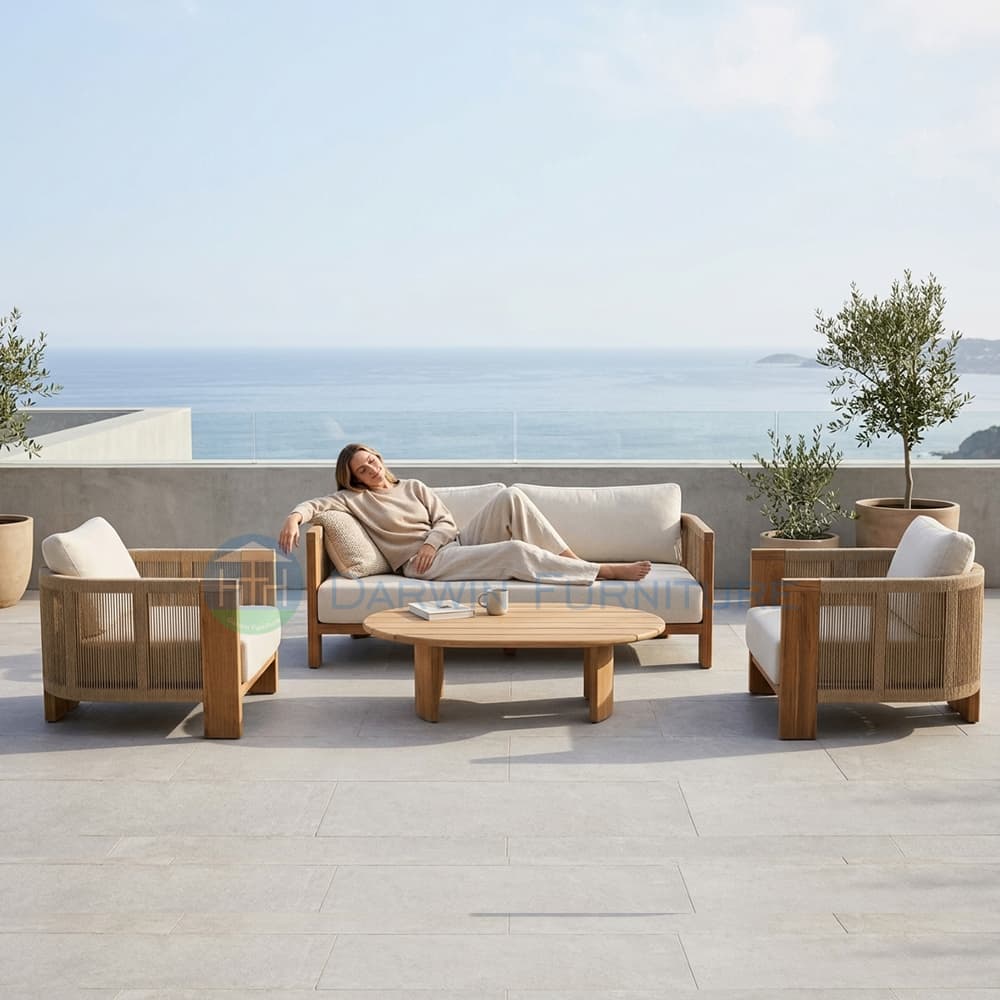 Foshan Solid Wood Outdoor Sofa Set Supplier