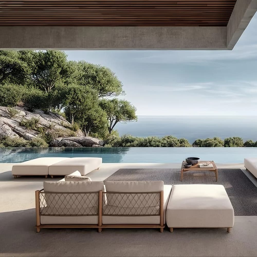 Teak Modular Outdoor Lounge Sofa
