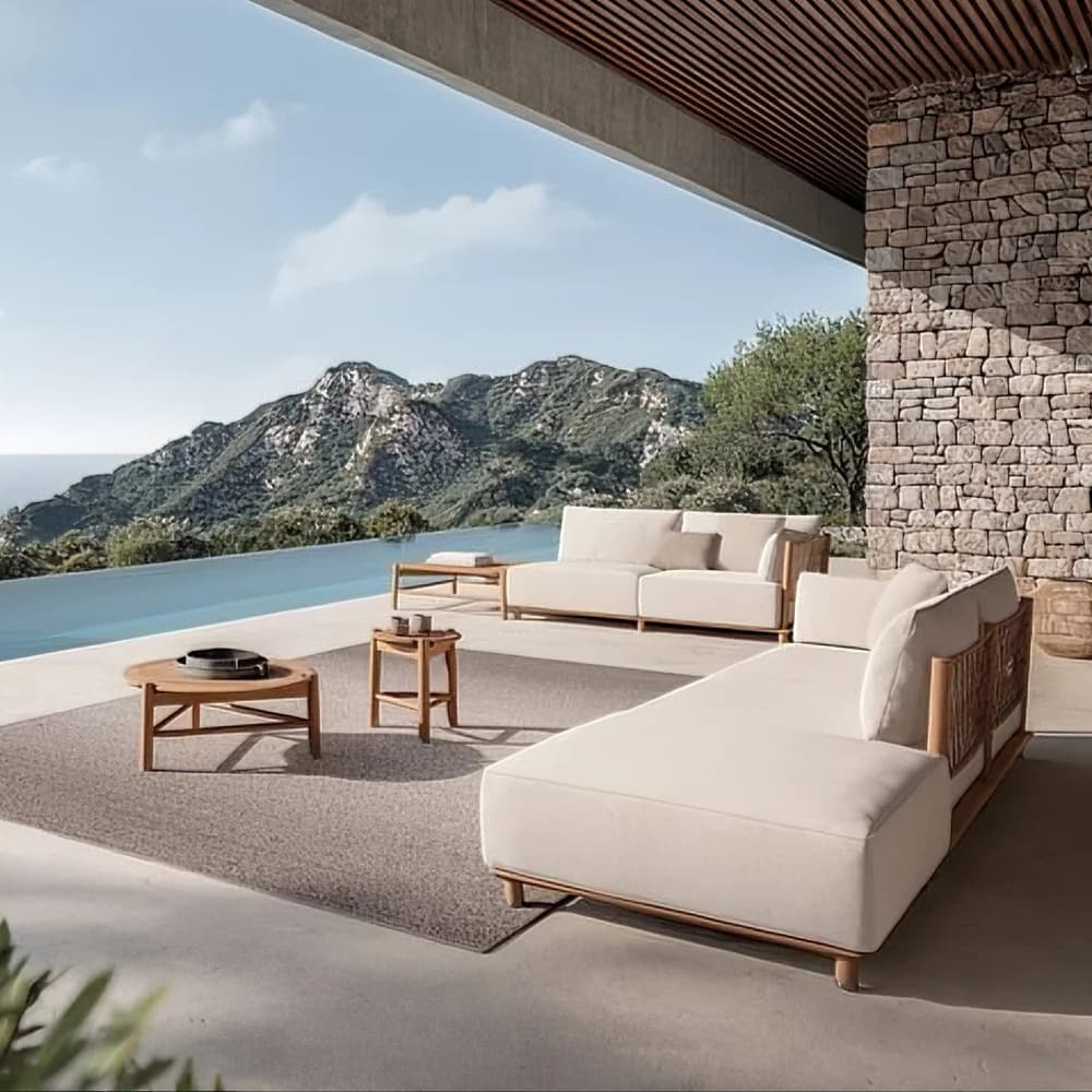 Teak Modular Outdoor Lounge Sofa