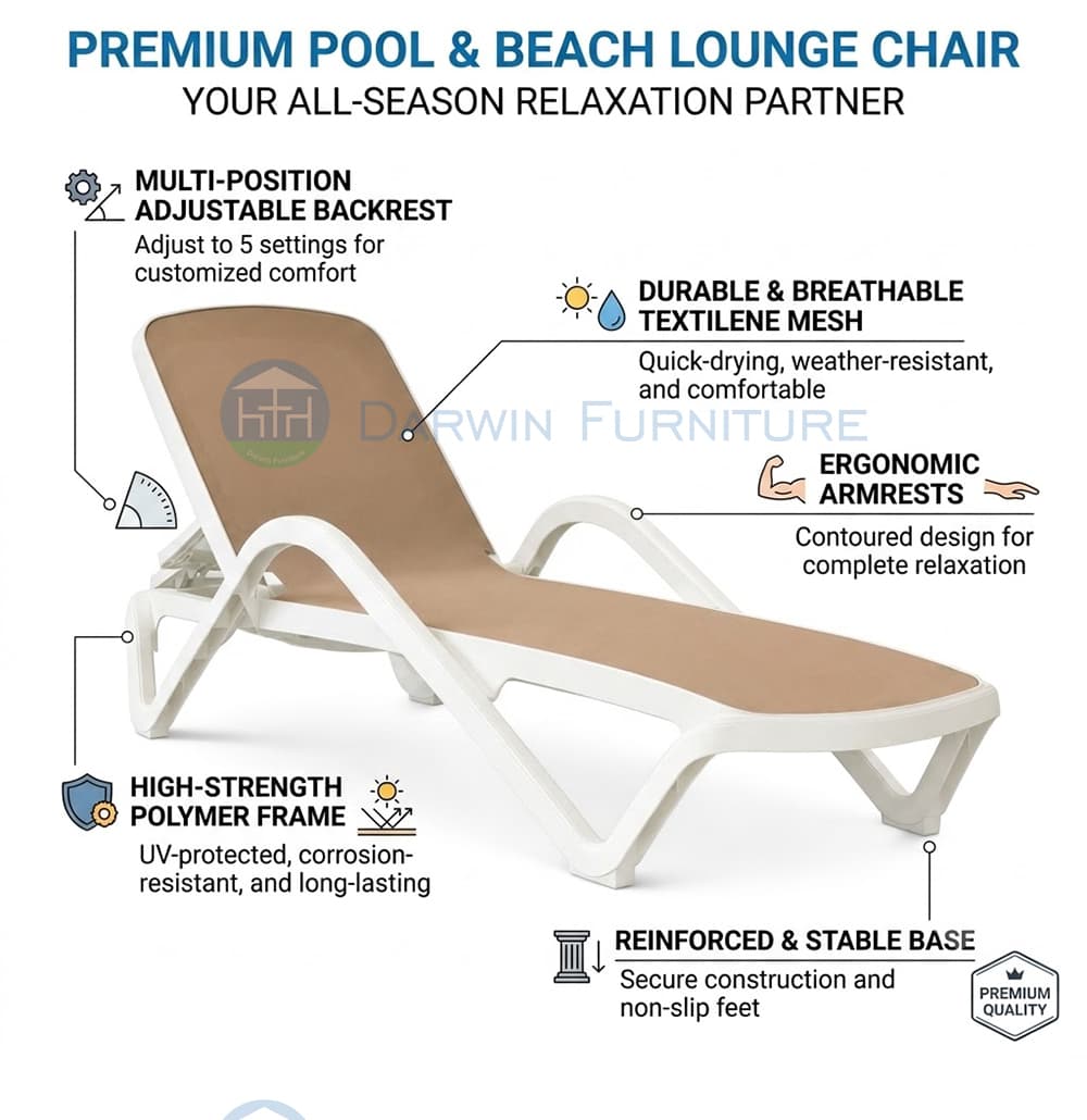 Plastic Pool Lounge Chair