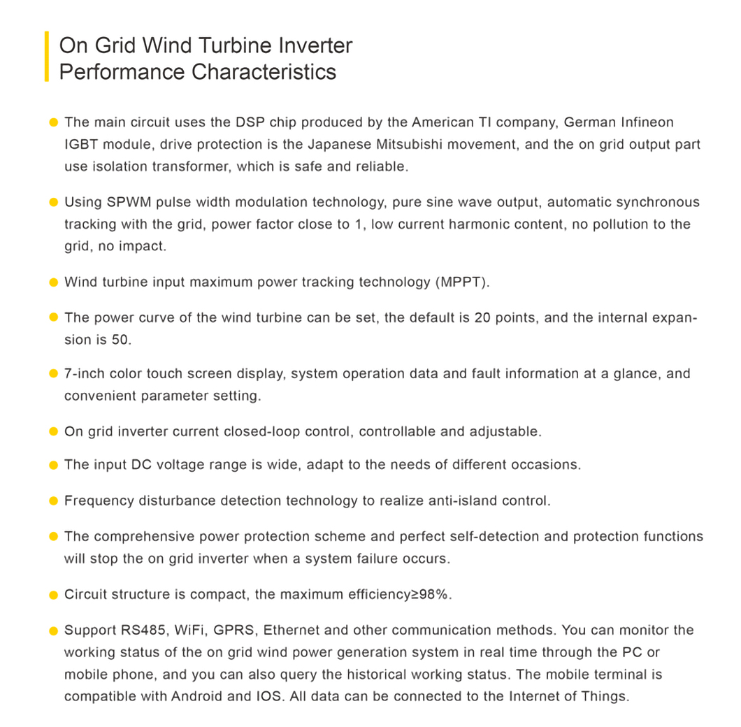 on grid wind generator inverter