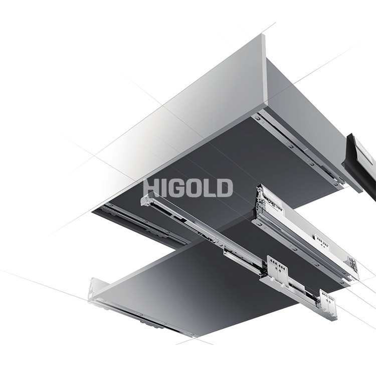 Мягкий, закрывающийся ящик полного выдвижения