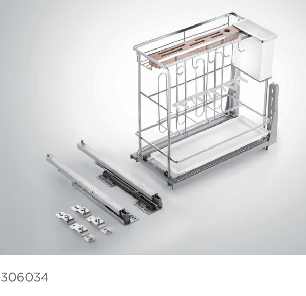 306034/ SS Gewürzkorb zum Herausziehen – Diamant-Stil