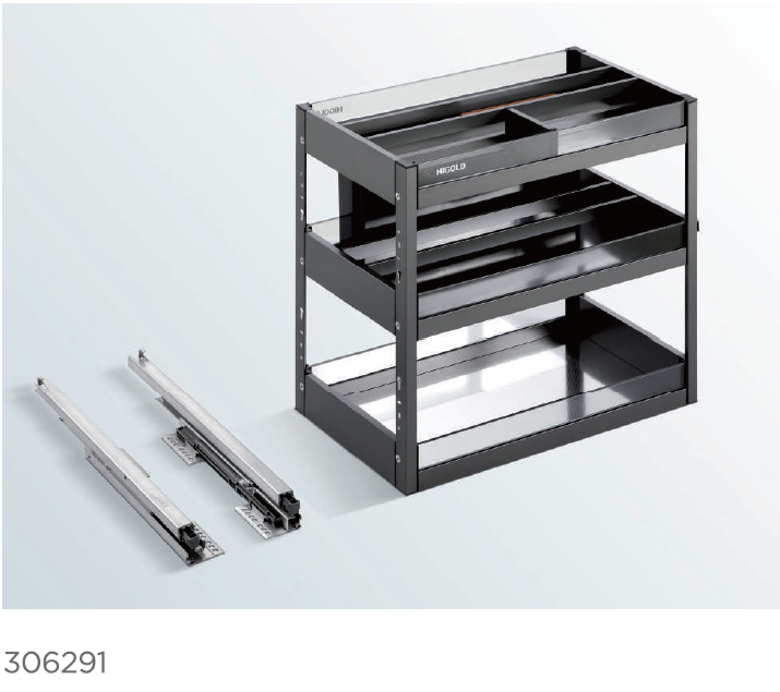 306291/Panier coulissant pour assaisonnement en aluminium - Style de cisaille 3.0