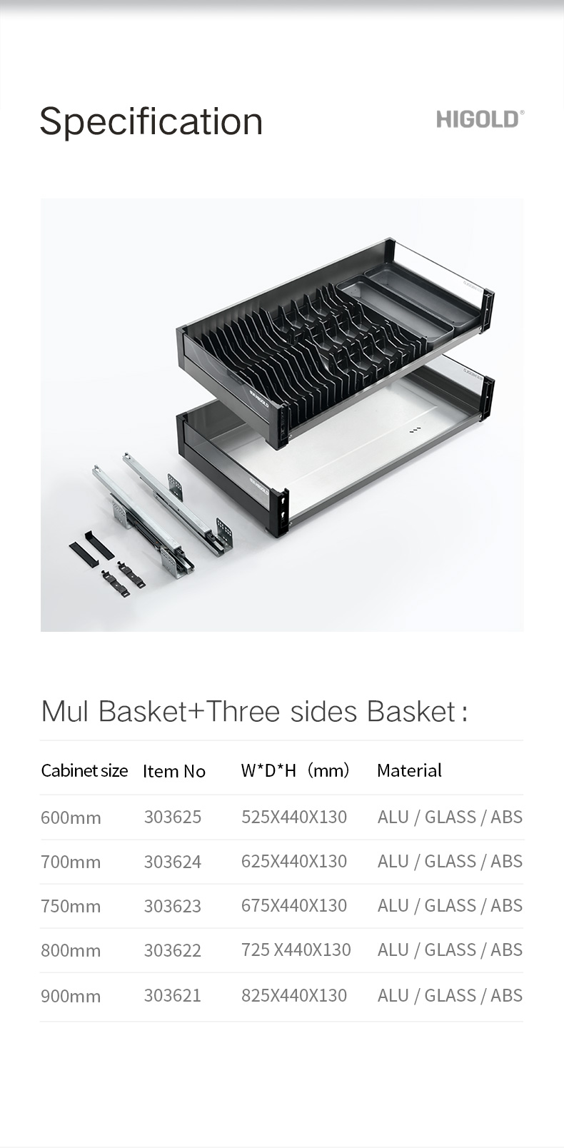 aluminum cabinet basket