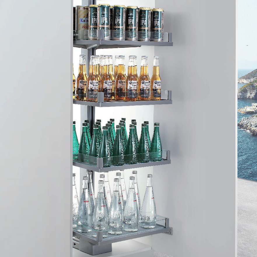 205105-P/Space Swivel Pull-out Basket - Diamond Style