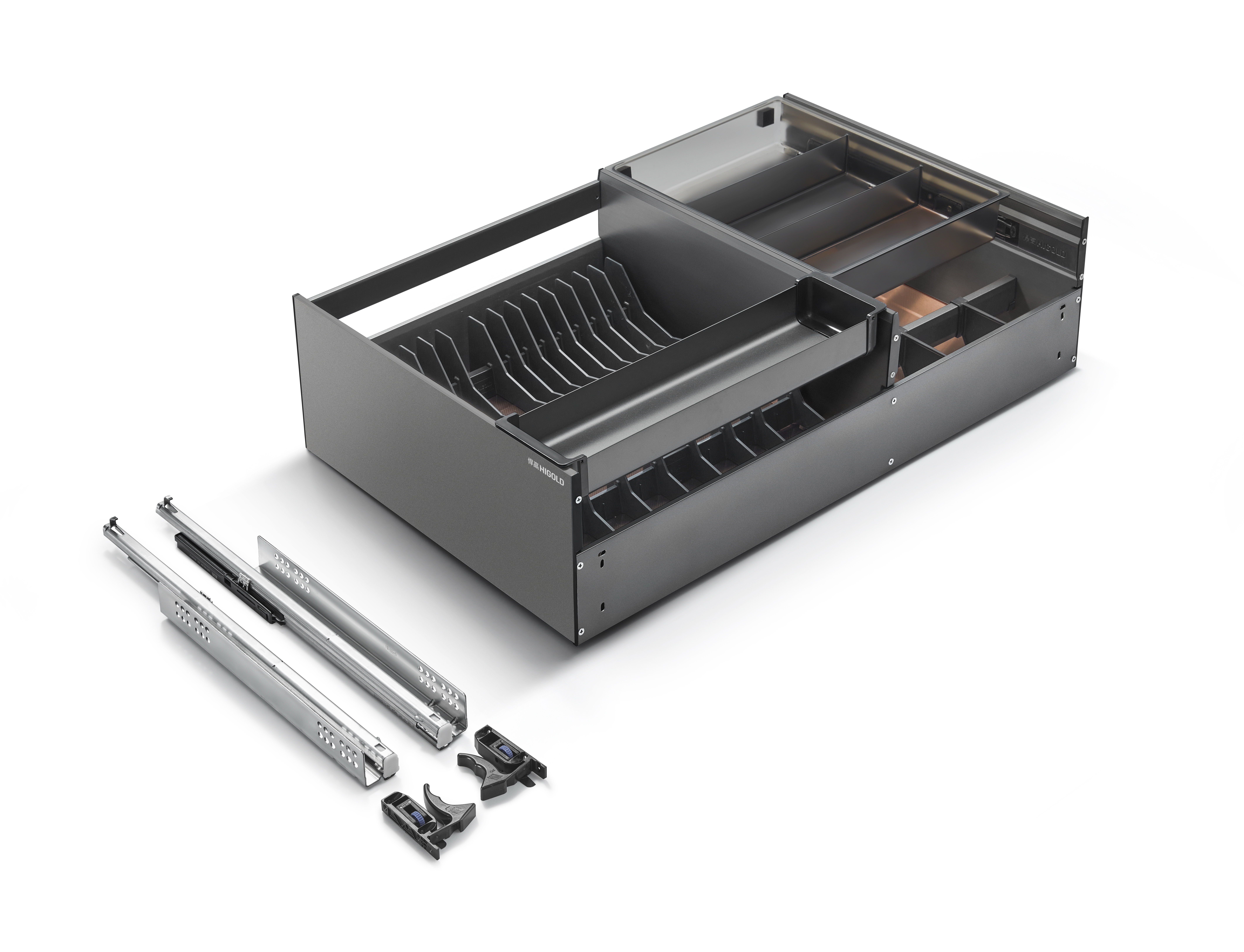 303585-Aluminiowy wielofunkcyjny wysuwany kosz - Shearer Style 4.0