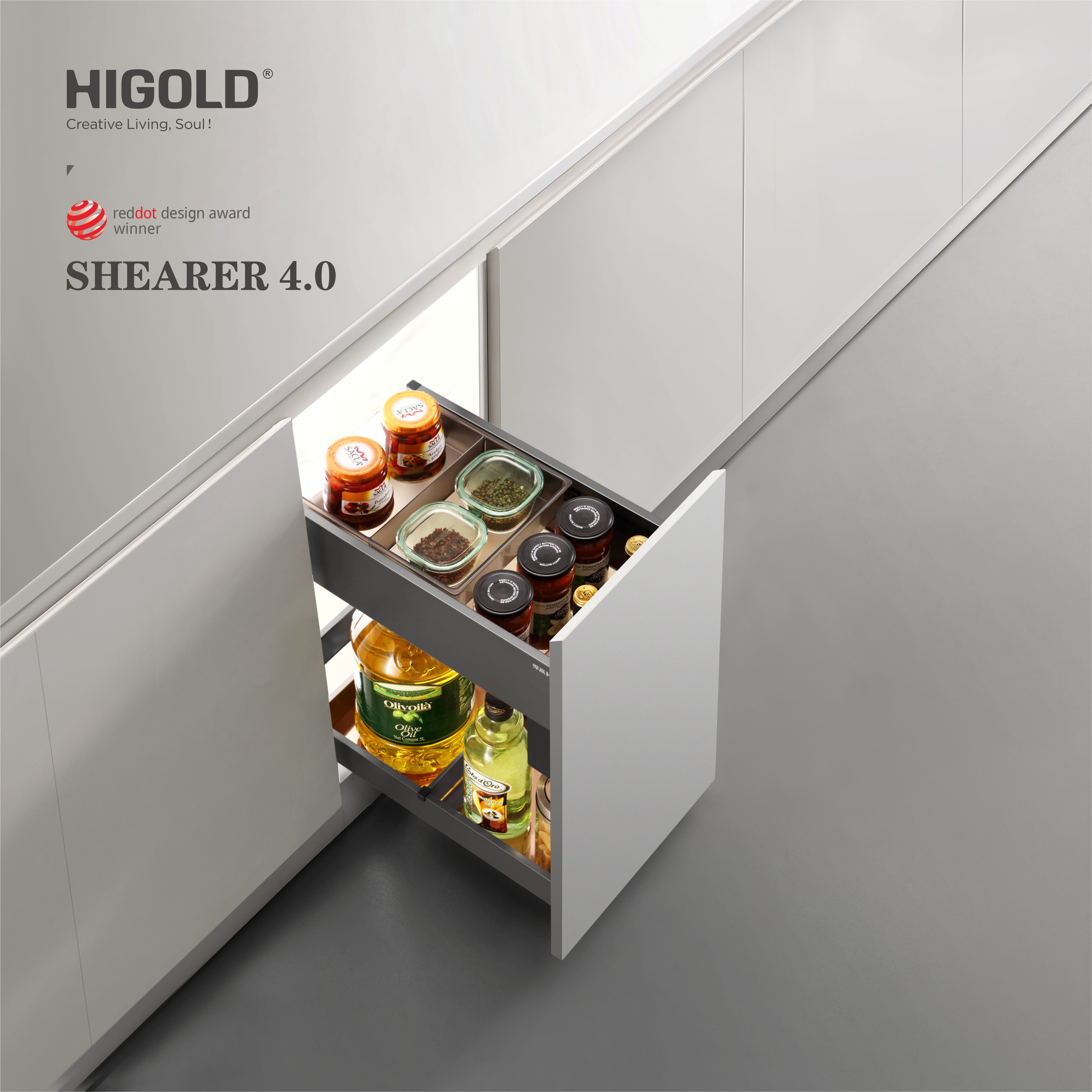 306271-Cesta extraíble de aluminio para condimentos - Estilo Shearer 4.0