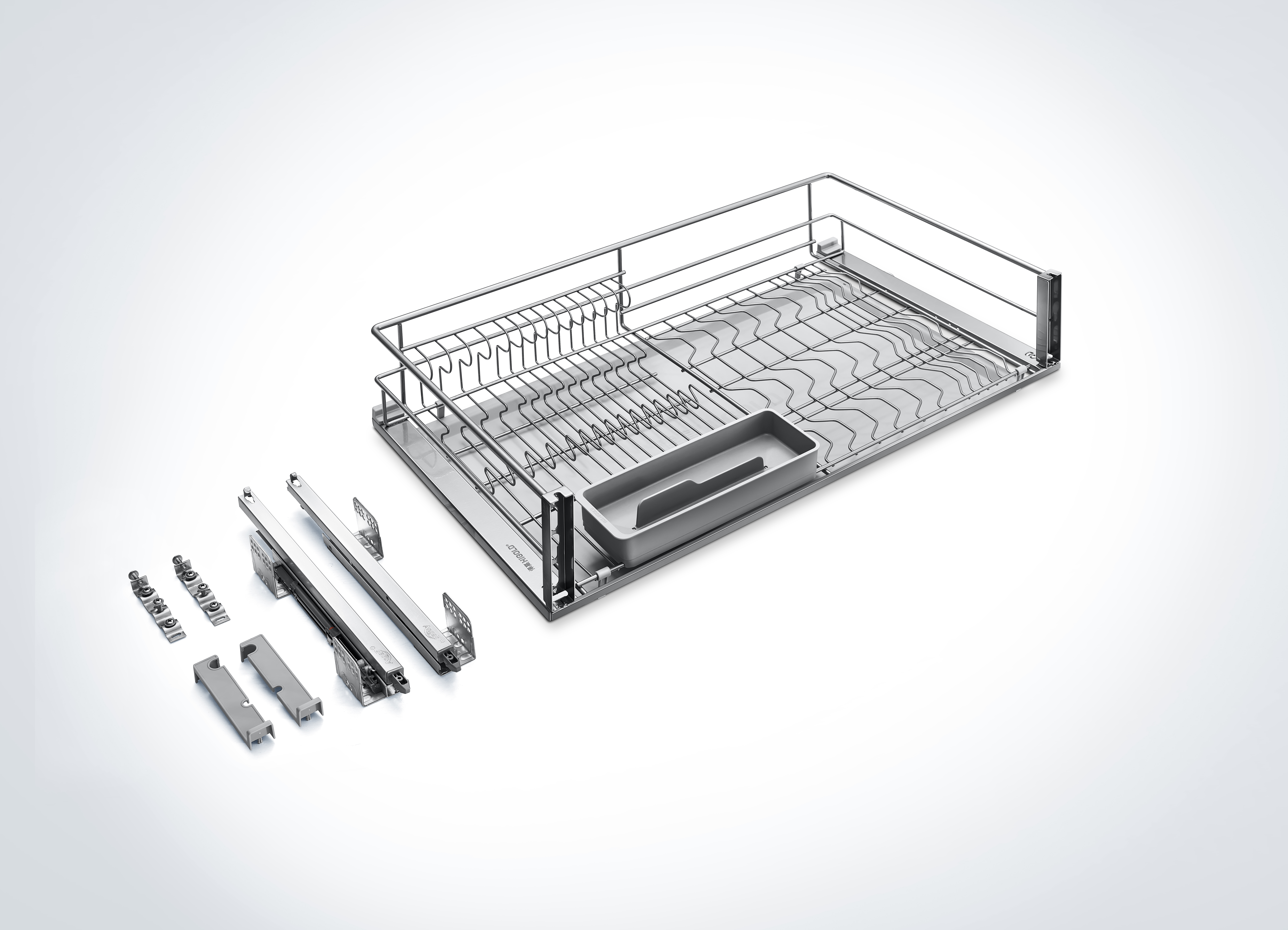 303605S - Runder Mehrzweck-Ausziehkorb aus Draht - PLATINUM 2.0