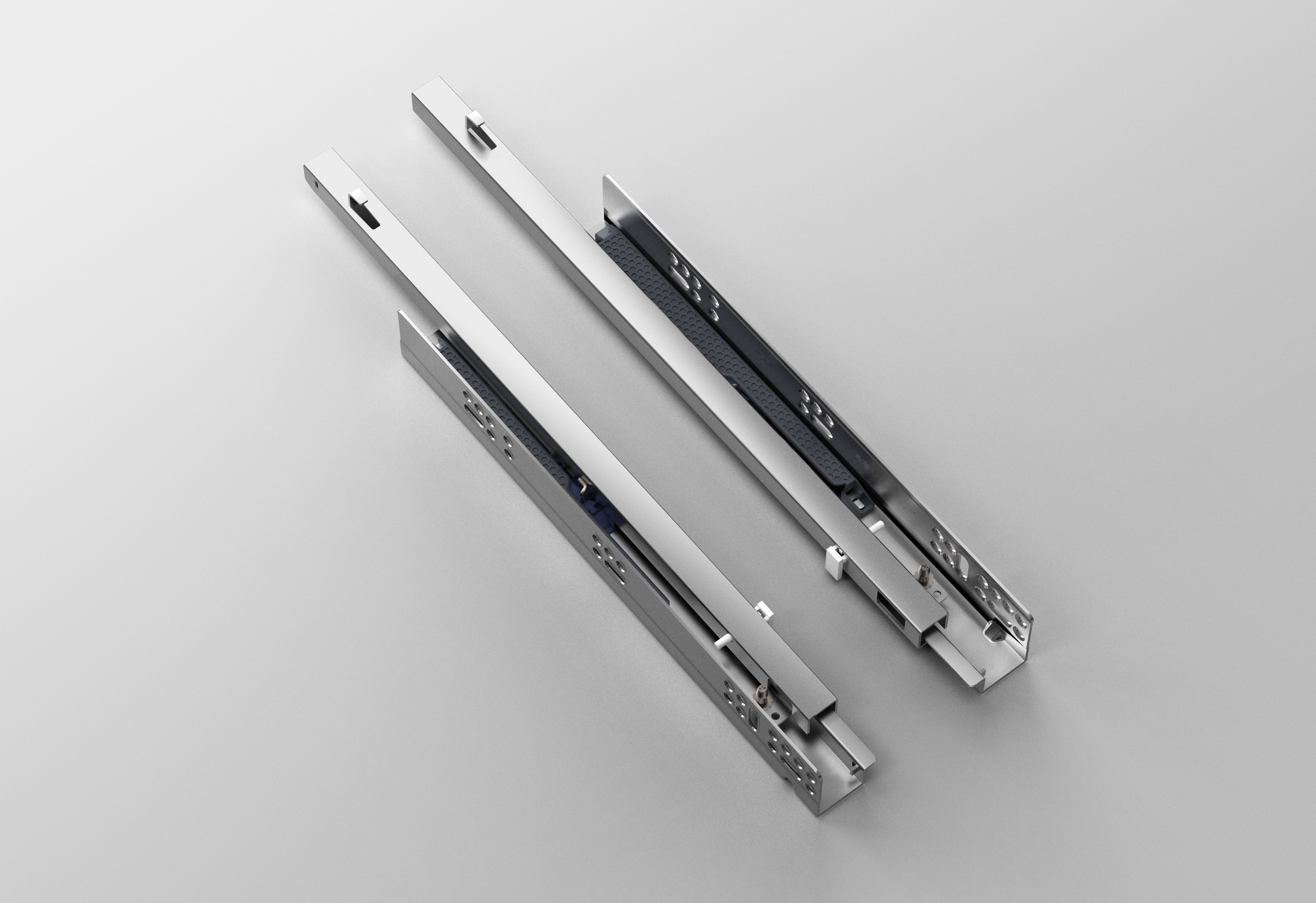 811412-Verdeckte Gleitschiene mit halber Auszugsdämpfung – G-Serie