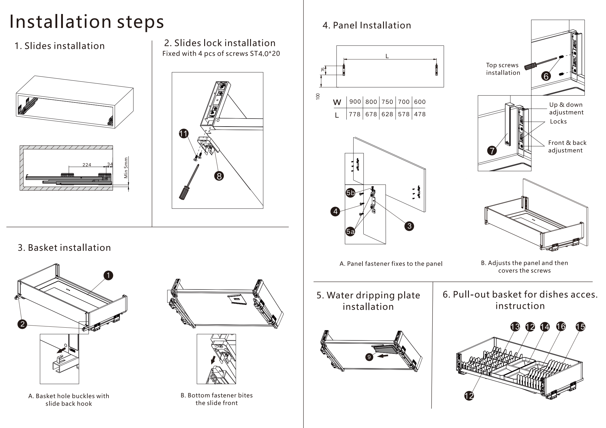 303351/ Aluminium Ausziehbarer Geschirrkorb - Shearer Style 2.0