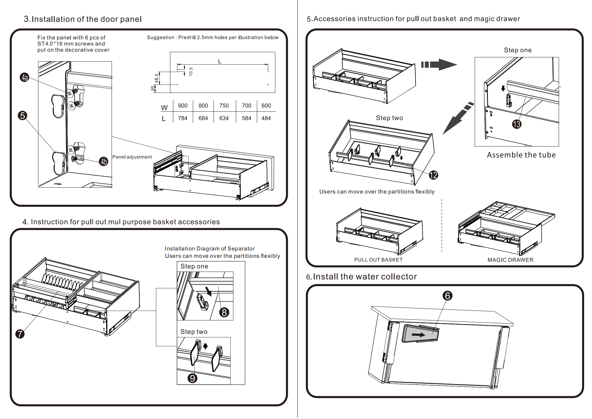 303585-Aluminiowy wielofunkcyjny wysuwany kosz - Shearer Style 4.0