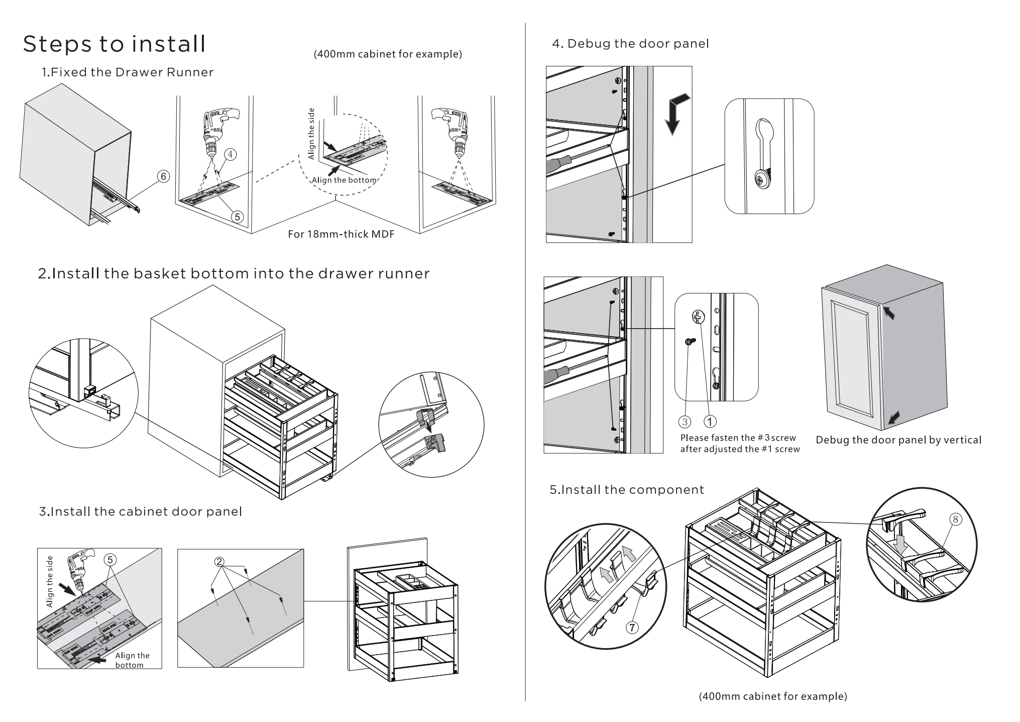 306291/Panier coulissant pour assaisonnement en aluminium - Style de cisaille 3.0