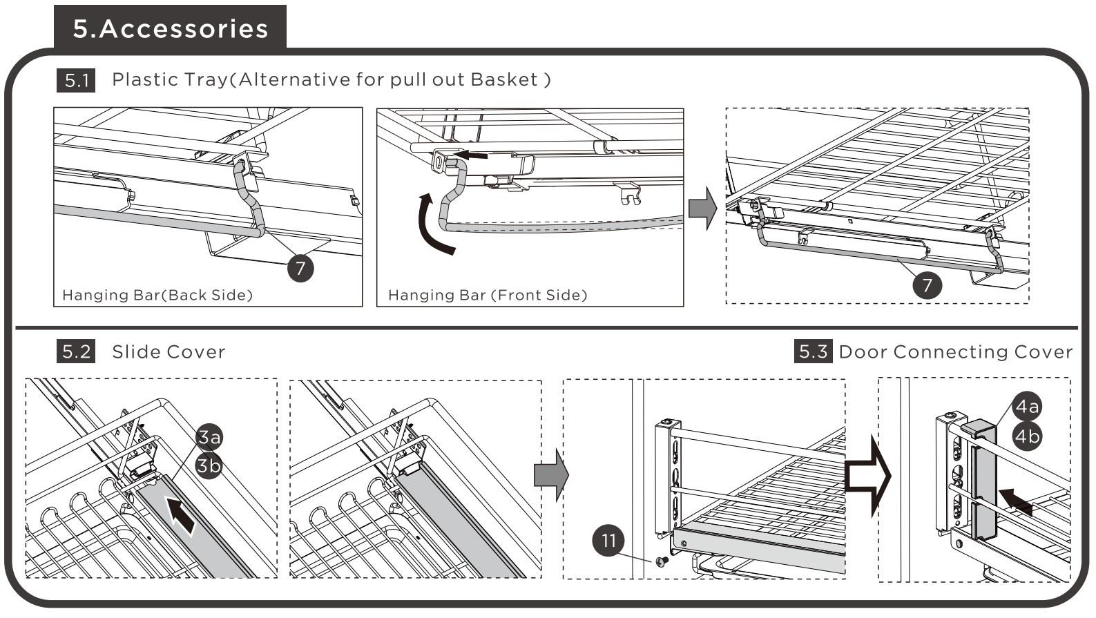 303501/ Panier coulissant en acier inoxydable - Style diamant