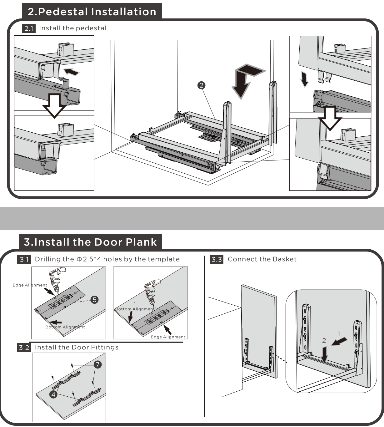 306034/ S.S. Seasoning Pull Out Basket - Diamond Style