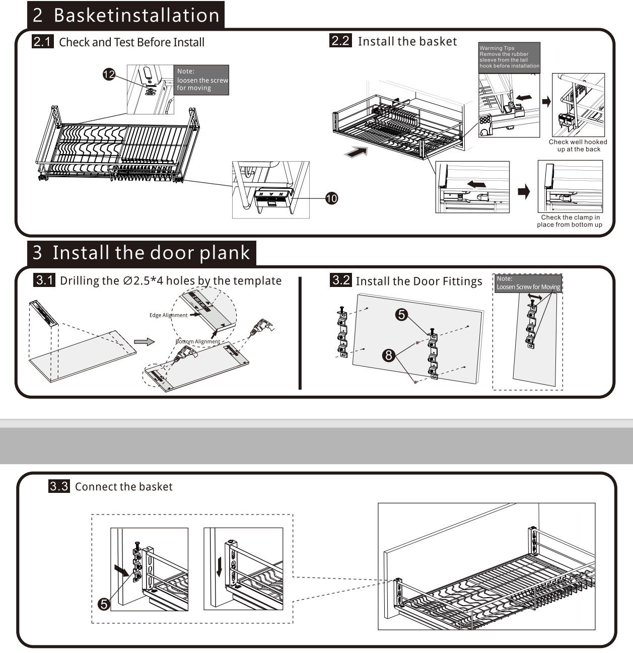 303605S - Cesto retrátil multifuncional de arame redondo - PLATINUM 2.0