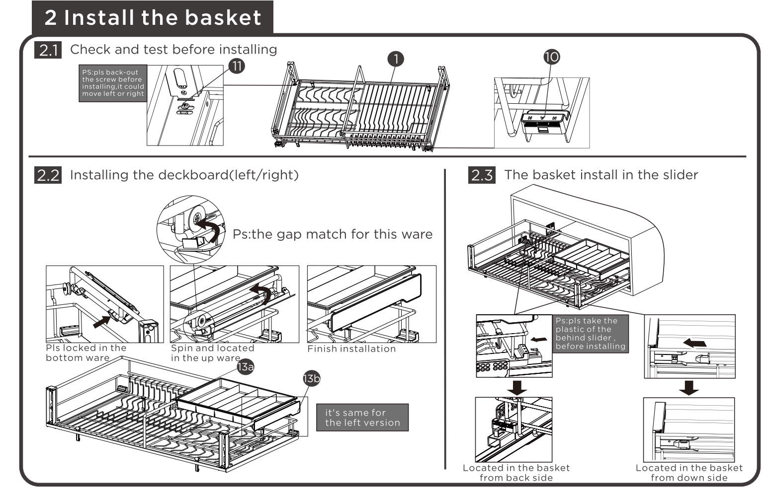 303675S- PULL OUT MULTI PURPOSE BASKET - STARLINK 2.0