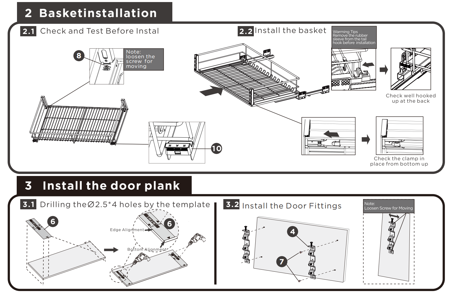 303695S - Panier coulissant à trois côtés - Starlink 2.0