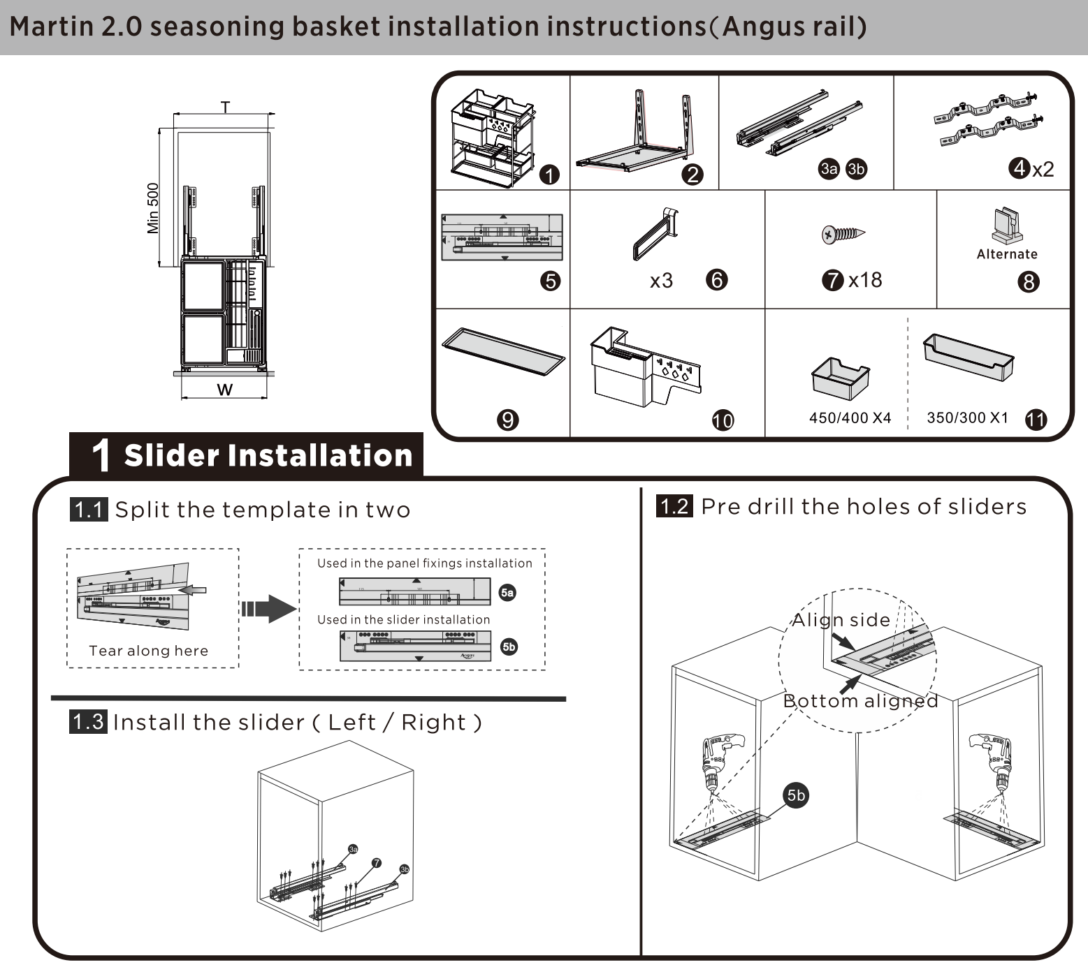 306091S- Cesta extraíble de alambre redondo para condimentos - MARTIN 2.0
